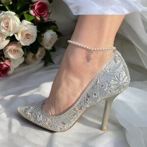 Elegant Silver Bridal Anklet